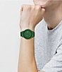 Color:Green - Image 4 - Men's 12.12 Quartz Analog Green Silicone Watch