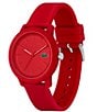 Color:Red - Image 2 - Men's 12.12 Quartz Analog Red Silicone Watch