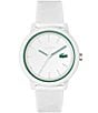Color:White - Image 1 - Men's 12.12 Quartz Analog White Silicone Strap Watch