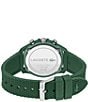 Color:Green - Image 3 - Men's 42mm Neoheritage Chronograph Green Silicone Strap Watch