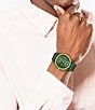 Color:Green - Image 4 - Men's 42mm Neoheritage Chronograph Green Silicone Strap Watch
