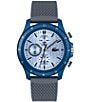 Color:Grey - Image 1 - Men's 42mm Neoheritage Chronograph Grey Silicone Strap Watch