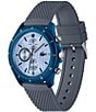 Color:Grey - Image 2 - Men's 42mm Neoheritage Chronograph Grey Silicone Strap Watch