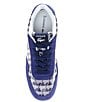 Color:Navy/White - Image 5 - Men's Ace Clip Leather Monogram Sneakers