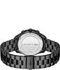 Color:Green - Image 3 - Men's Boston Chronograph Black Stainless Steel Bracelet Watch