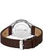 Color:Brown - Image 3 - Men's Everett Quartz Analog Brown Leather Strap Watch