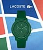 Color:Green - Image 4 - Men's L 12.12. Chronograph Green Silicone Strap Watch