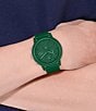 Color:Green - Image 5 - Men's L 12.12. Chronograph Green Silicone Strap Watch