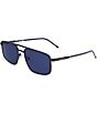 Color:Matte Dark Grey - Image 1 - Men's L255S 56mm Square Sunglasses