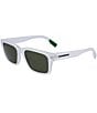 Color:Matte Crystal - Image 1 - Men's L6004S 55mm Matte Rectangle Sunglasses