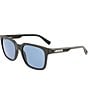 Lacoste Men's L967S 55mm Square Sunglasses, Color:Matte Charcoal - Image 1