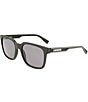 Lacoste Men's L967S 55mm Square Sunglasses, Color:Matte Black - Image 1