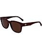Color:Matte Red - Image 1 - Men's L982S 53mm Rectangle Sunglasses