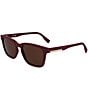 Color:Matte Dark Red - Image 1 - Men's L987S 53mm Rectangle Sunglasses