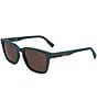 Color:Matte Green - Image 1 - Men's L987S 53mm Rectangle Sunglasses