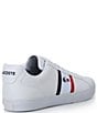 Color:White/Navy/Red - Image 2 - Men's Lerond Pro Tri-Color Leather Trainers