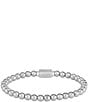 Lacoste Men's Matchpoint Stainless Steel Bead Stretch Bracelet - Image 2