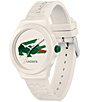 Lacoste Men's Neocroc Analog Off White Silicone Strap Watch, Color:Off White - Image 3