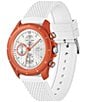 Color:White - Image 2 - Men's Neoheritage Chronograph White Silicone Strap Watch