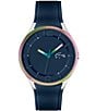Color:Blue - Image 1 - Men's Ollie Analog Blue Silicone Strap Watch