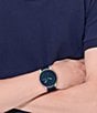 Color:Blue - Image 4 - Men's Ollie Analog Blue Silicone Strap Watch