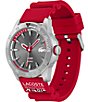 Color:Red - Image 2 - Men's Regatta Analog Red Silicone Strap Watch