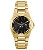 Color:Gold - Image 1 - Men's Reno Analog Gold Tone Stainless Steel Bracelet Watch