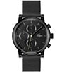 Lacoste Men's Replay Multifunction Black Tone Stainless Steel Mesh Bracelet Watch, Color:Black - Image 1