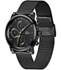 Lacoste Men's Replay Multifunction Black Tone Stainless Steel Mesh Bracelet Watch, Color:Black - Image 3