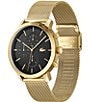Color:Gold - Image 2 - Men's Replay Multifunction Gold Mesh Strap Watch