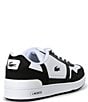 Color:White/Black - Image 2 - Men's T-Clip Leather Sneakers
