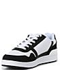 Color:White/Black - Image 4 - Men's T-Clip Leather Sneakers