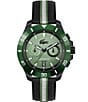 Color:Green - Image 1 - Men's Toranga Dual Time Black Nylon Strap Watch