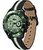 Color:Green - Image 2 - Men's Toranga Dual Time Black Nylon Strap Watch