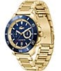 Color:Gold - Image 2 - Men's Toranga Dual Time Gold Tone Stainless Steel Bracelet Watch