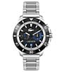 Color:Silver - Image 1 - Men's Toranga Dual Time Stainless Steel Bracelet Watch