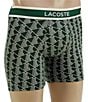 Lacoste Monogram Printed Stretch Jersey 5#double; Boxer Briefs, Color:Green - Image 1