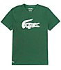 Color:Green/White - Image 1 - Performance Stretch Large Logo Short Sleeve T-Shirt