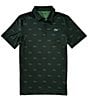 Lacoste Performance Stretch Golf Ball Printed Short Sleeve Polo Shirt, Color:Sinople/Green - Image 1