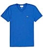 Color:Ladigue - Image 1 - Pima Cotton Short Sleeve V-Neck T-Shirt