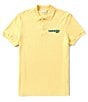 Color:Cornsilk - Image 1 - Pique Short Sleeve Left Chest Logo Polo Shirt