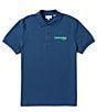 Color:Globe - Image 1 - Pique Short Sleeve Left Chest Logo Polo Shirt