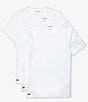 Lacoste Short Sleeve Regular Fit Crew Neck Undershirts 3-Pack, Color:White - Image 1