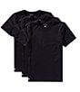 Lacoste Short Sleeve Regular Fit Crew Neck Undershirts 3-Pack, Color:Black - Image 1