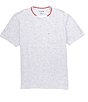 Color:Silver Chine - Image 1 - Short-Sleeve Tone-On-Tone-Embroidered Pajama T-Shirt