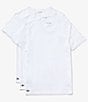 Lacoste Short Sleeve V-Neck Slim Fit Undershirt 3-Pack, Color:White - Image 1