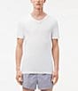 Lacoste Short Sleeve V-Neck Slim Fit Undershirt 3-Pack, Color:White - Image 2