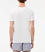 Lacoste Short Sleeve V-Neck Slim Fit Undershirt 3-Pack, Color:White - Image 3