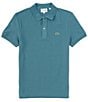 Color:Hydro - Image 1 - Slim Fit Pique Short Sleeve Polo Shirt