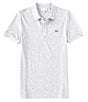 Color:Silver Chine - Image 1 - Slim Fit Pique Short Sleeve Polo Shirt